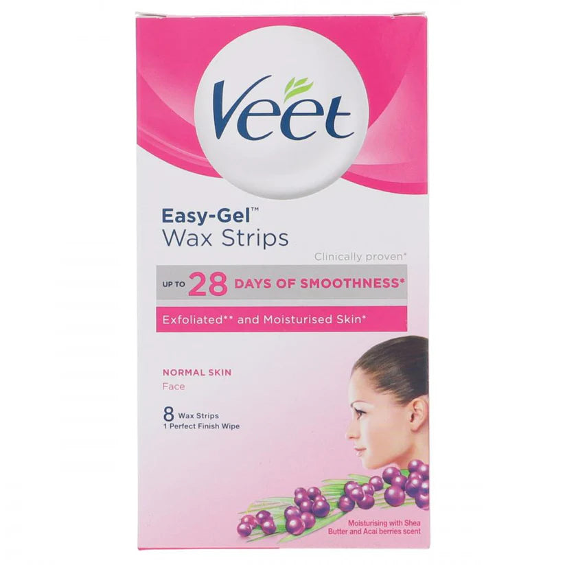VEET FACE WAX STRIPS NORMAL SKIN 8PCS