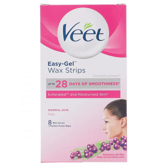 VEET FACE WAX STRIPS NORMAL SKIN 8PCS